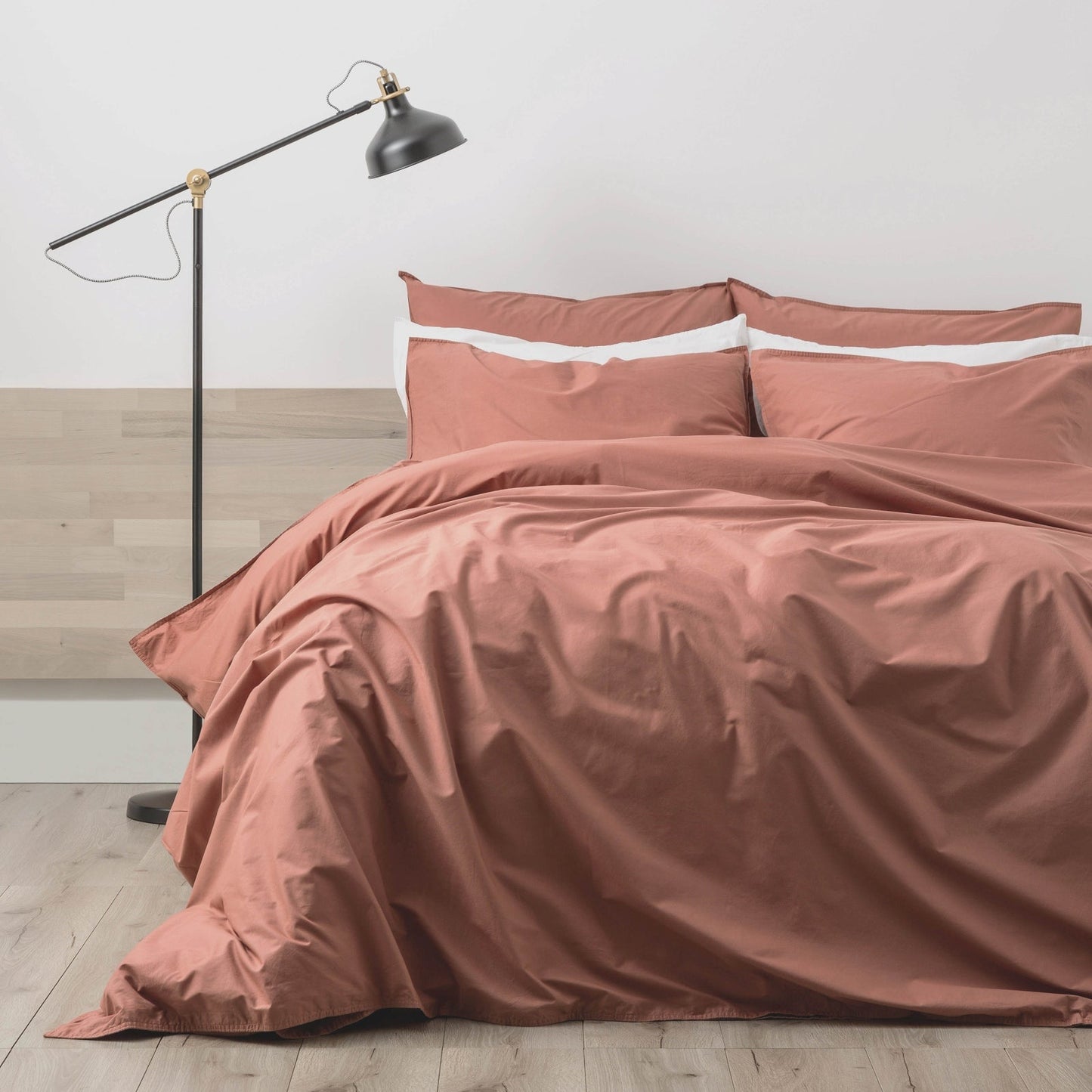 Stone Washed Quilt Cover Set Helena Redwood