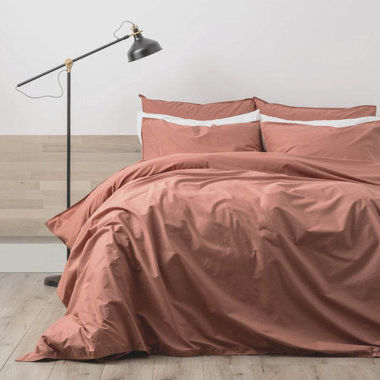 Quilt Cover Helena Stone washed Set Redwood-0