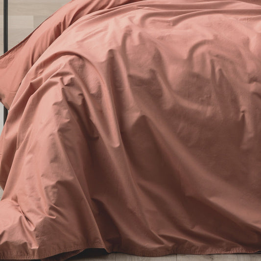 Stone Washed Quilt Cover Set Helena Redwood