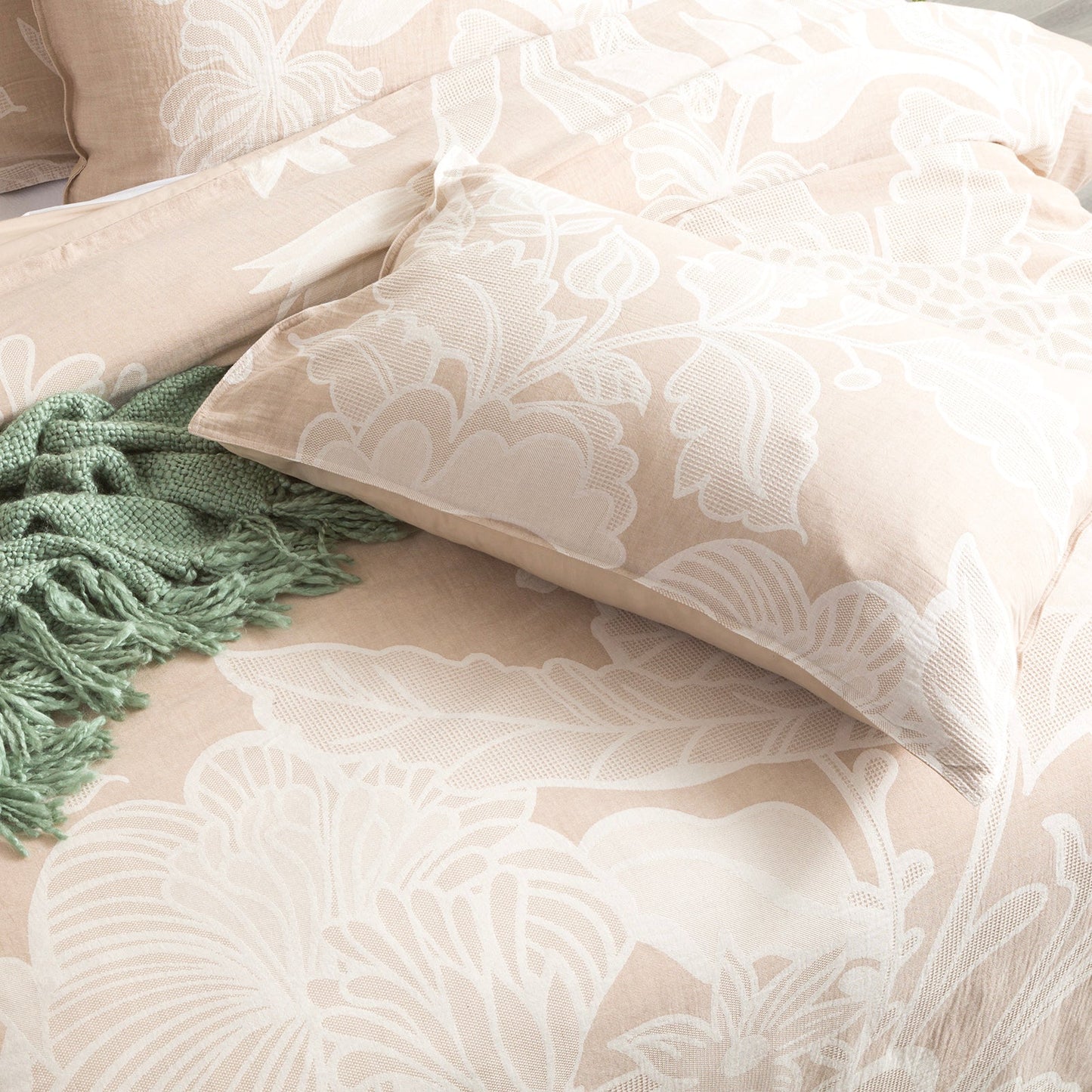 Bentley Quilt cover set Cotton Jacquard Nude-3