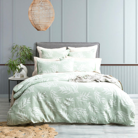Native Quilt cover set Cotton Jacquard Juniper-0
