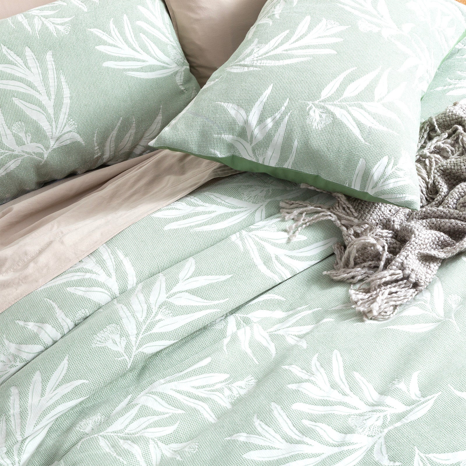 Native Quilt cover set Cotton Jacquard Juniper-4