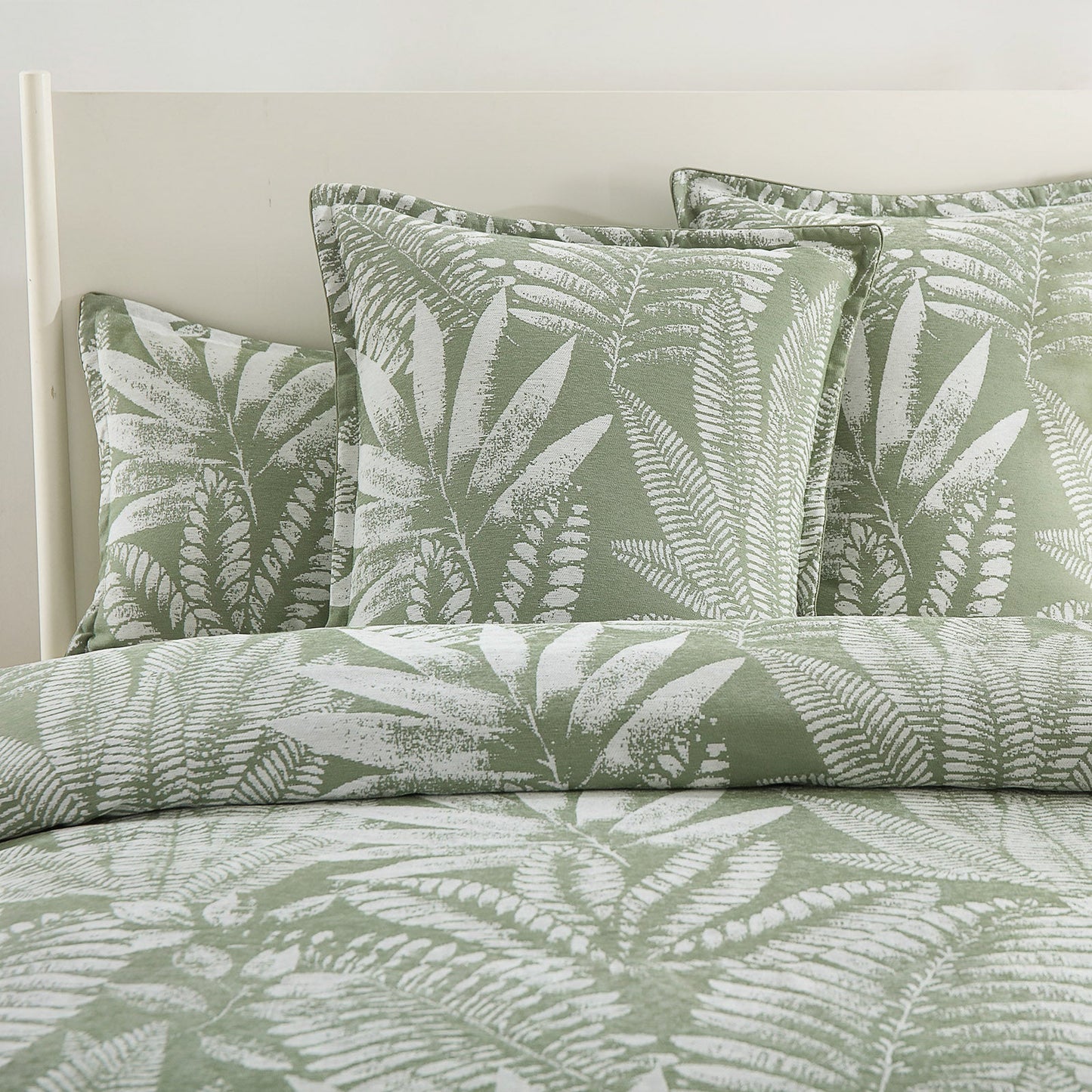 Lansfield Quilt Cover Set Jacquard Sage-2