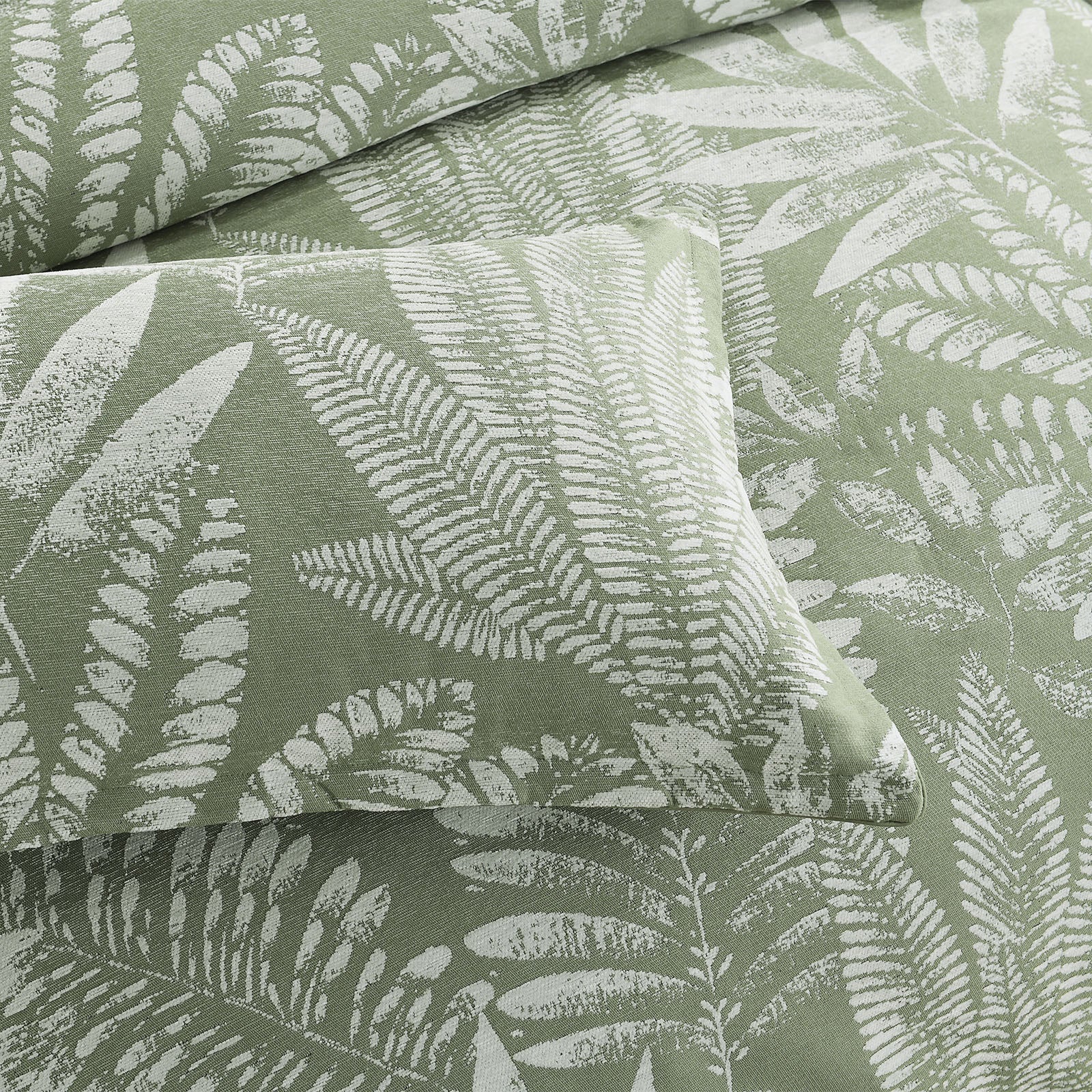 Lansfield Quilt Cover Set Jacquard Sage-3
