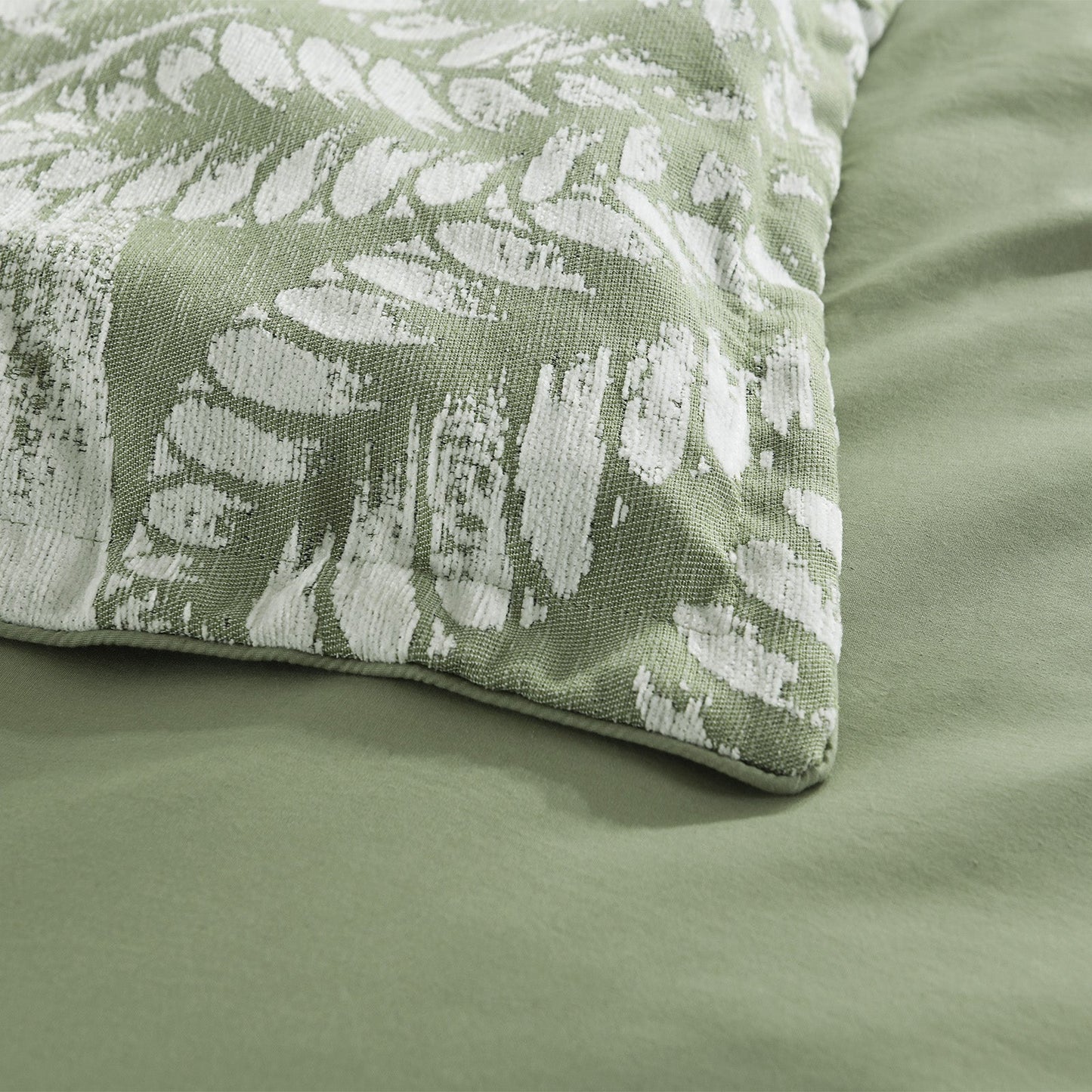 Lansfield Quilt Cover Set Jacquard Sage-4