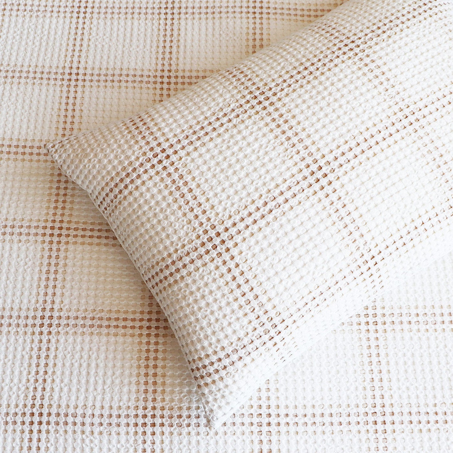 Cohen Waffle Quilt Cover Set Nude-3