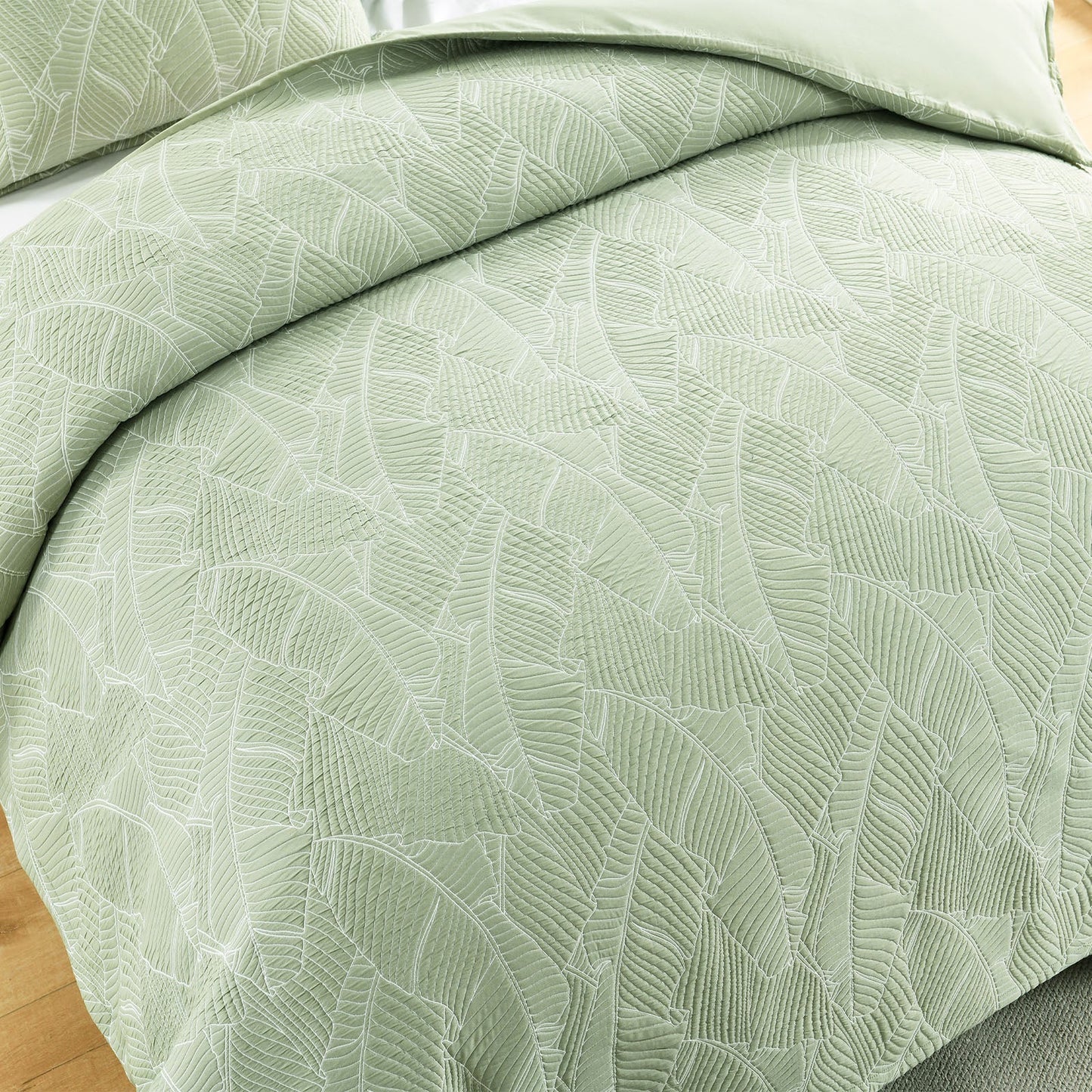 Jacquard Quilt Cover Set Woods Sage-2