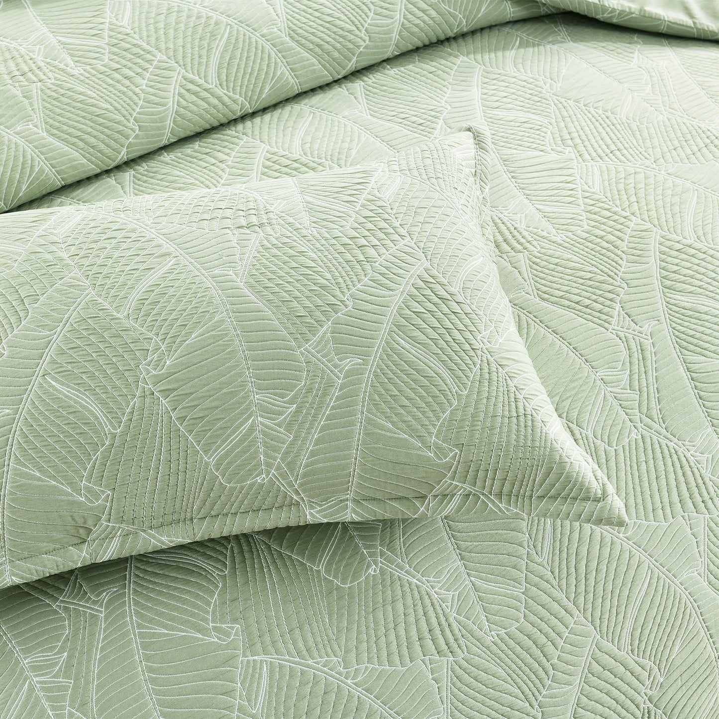 Jacquard Quilt Cover Set Woods Sage-3