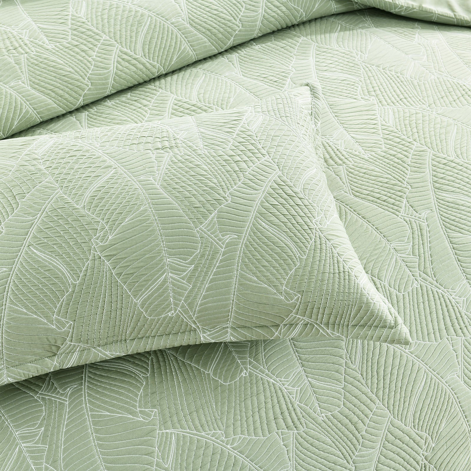 Jacquard Quilt Cover Set Woods Sage-3