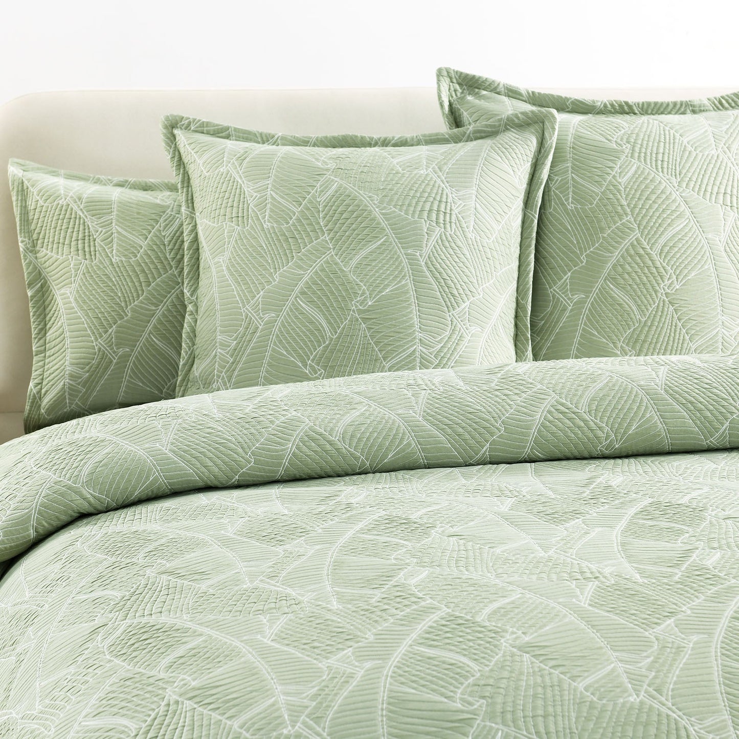 Jacquard Quilt Cover Set Woods Sage-4