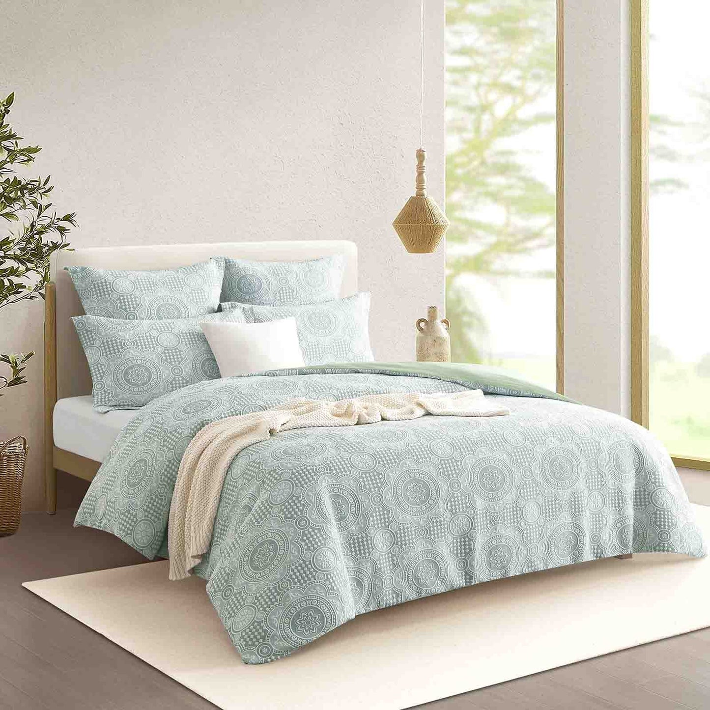 Rizz Quilt Cover Set Sage-1