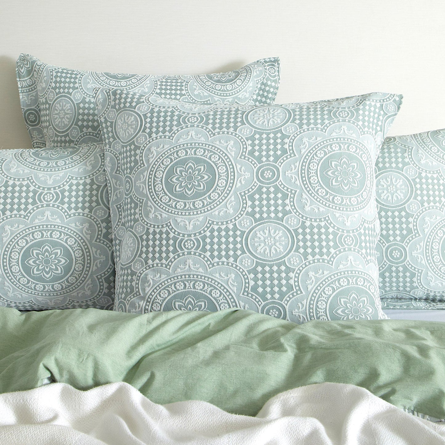 Rizz Quilt Cover Set Sage-3