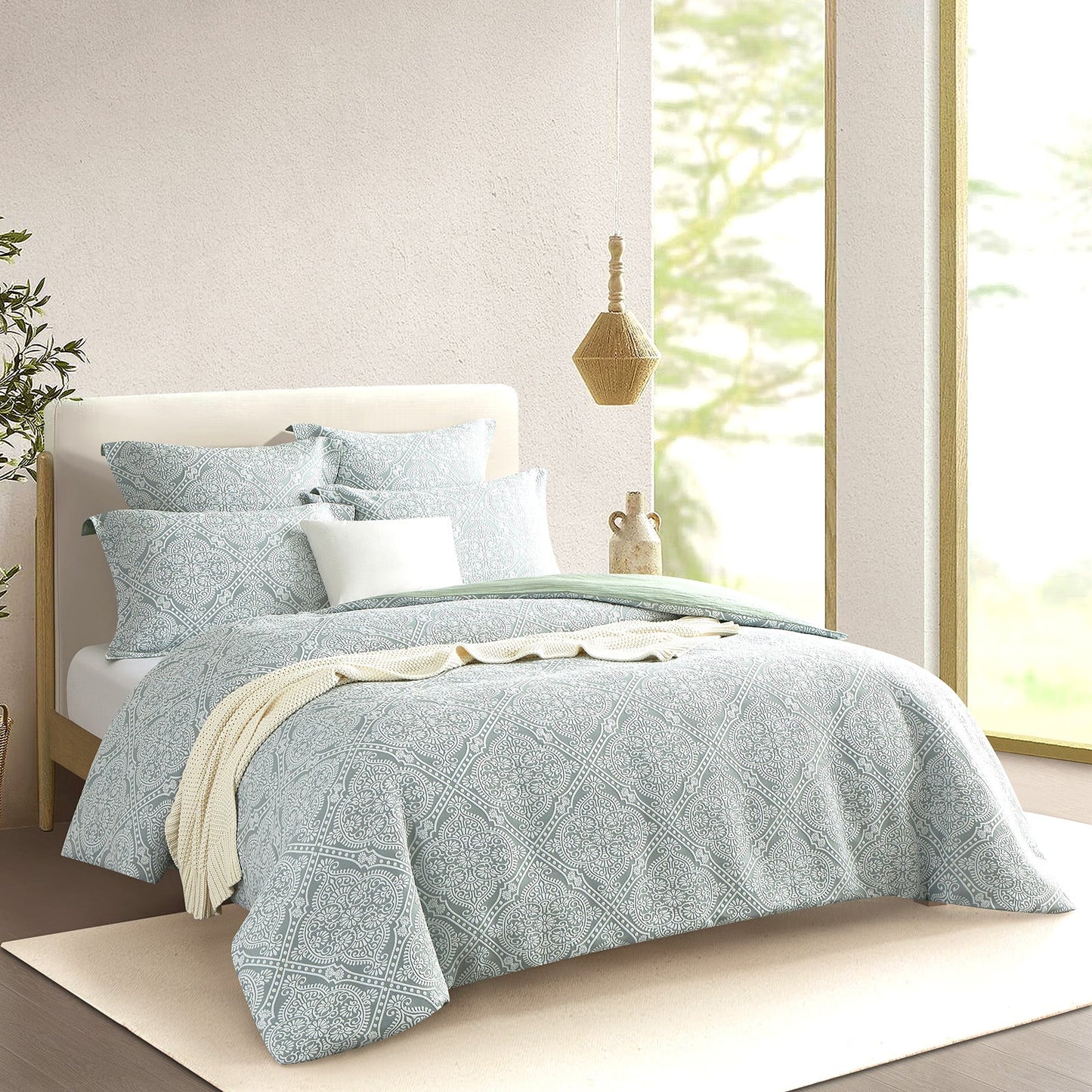 Mayfair Quilt Cover Set Sage
