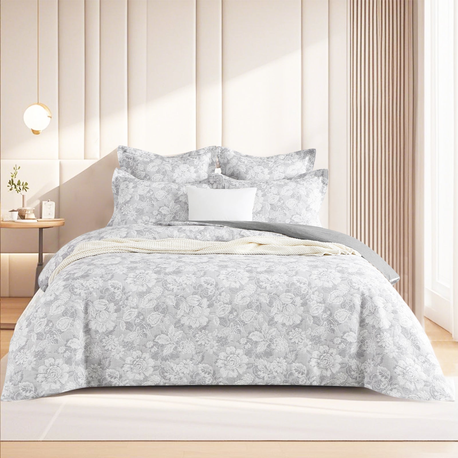 Sigma Quilt Cover Set Charcoal-1