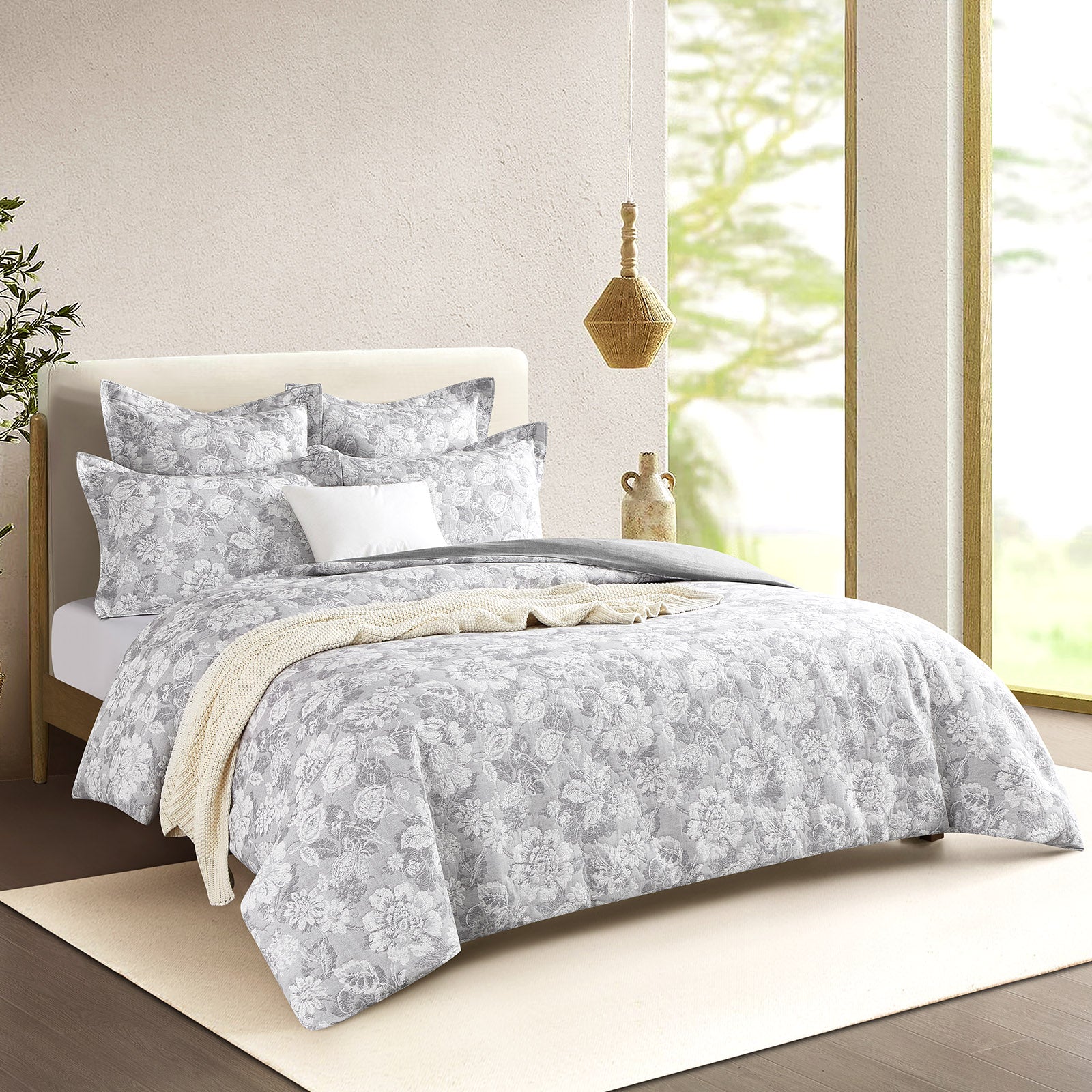 Sigma Quilt Cover Set Charcoal-2