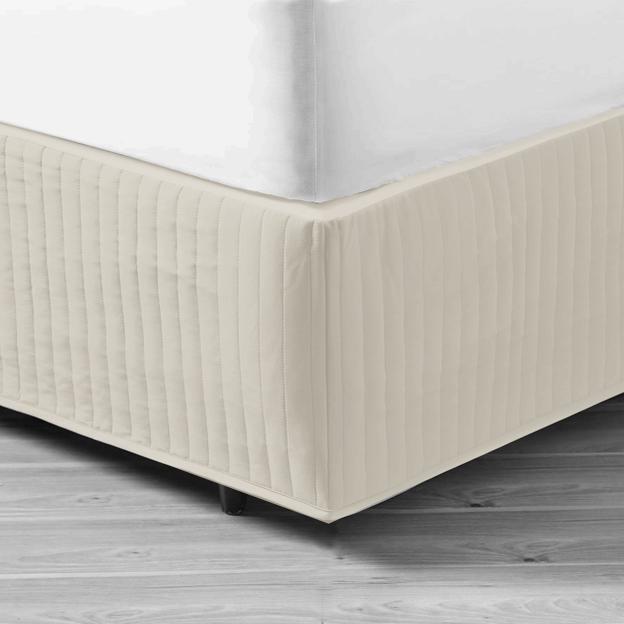 In 2 Linen King Single Bed Quilted Valance