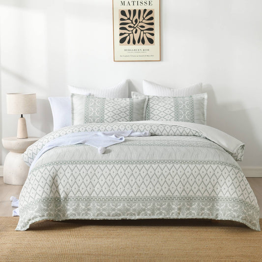 Emily Woven Jaquard Quilt Cover Set