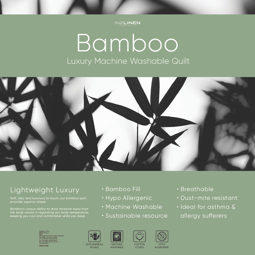 100% Bamboo Fill Quilt 250GSM | Summer Weight