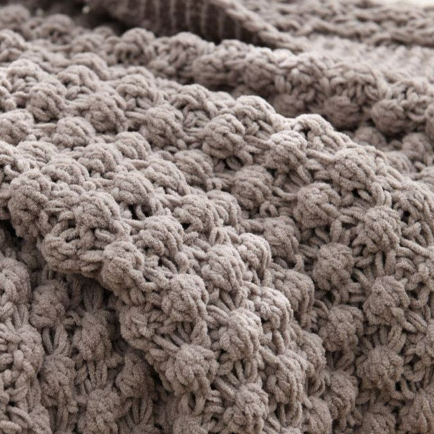 Ruya Knitted Chenille Throw Rug