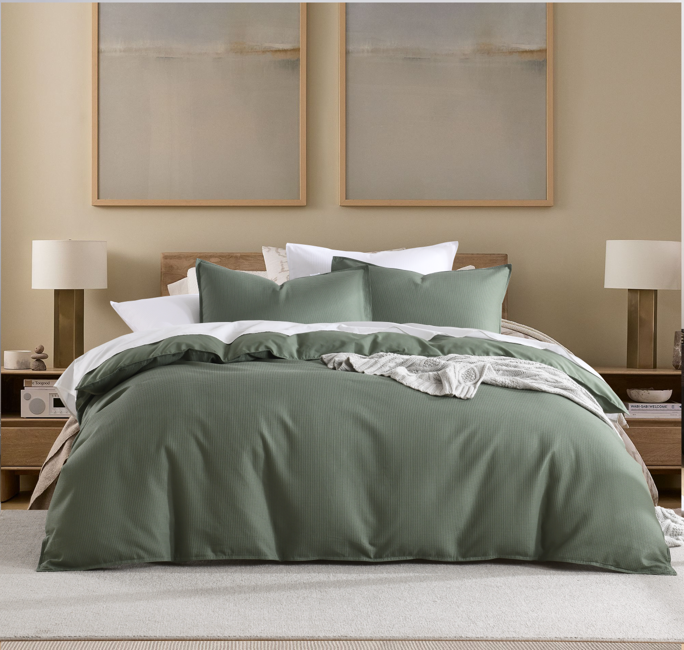 Harper Home Waffle Weave Quilt Cover Set