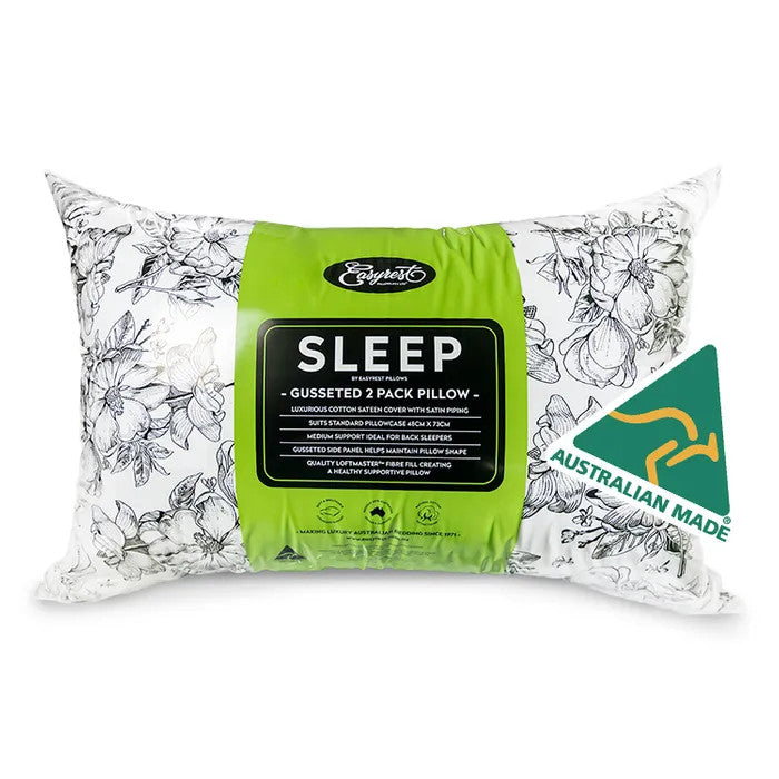 SLEEP Luxury Gusseted 2 Pack Pillows