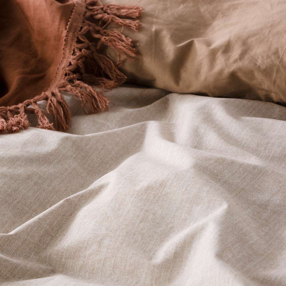 In2linen Boston Chambray 100% Organic Cotton Quilt Cover Set | Rust