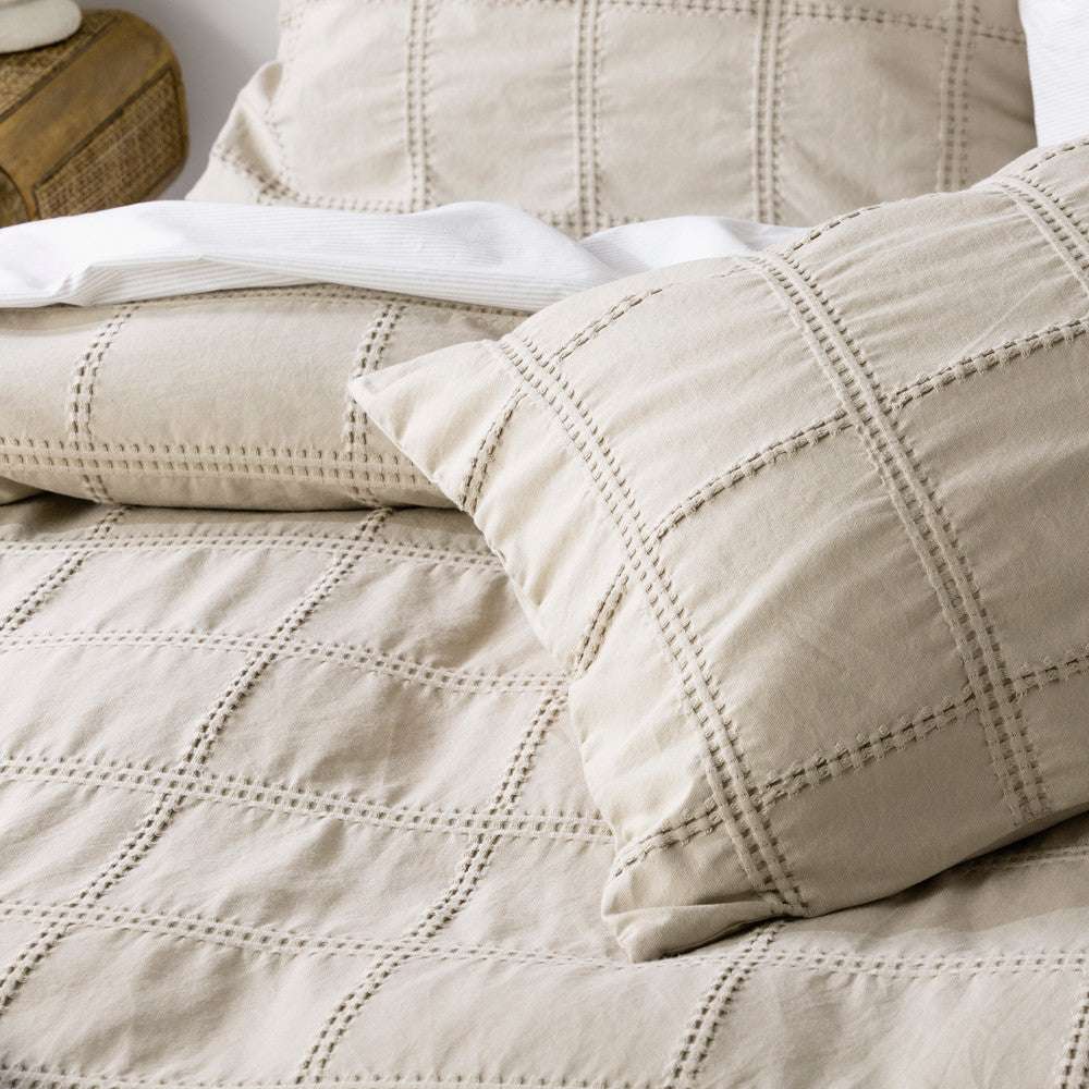 Harper Home Grace Quilt Cover set | Colour - Linen