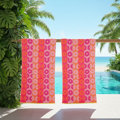 Sunflower Velour X-Large Beach Towel 2 Pack