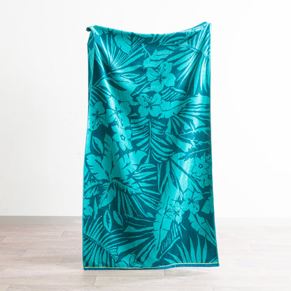 Tropical Leaf Velour X-Large Beach Towel 2 Pack