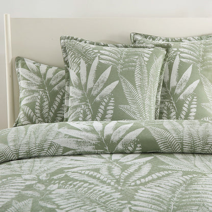 Lansfield Quilt Cover Set Jacquard Sage-2