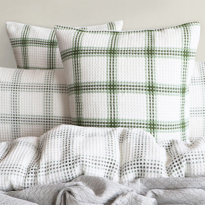 Elliot Waffle Quilt Cover Set Sage-2