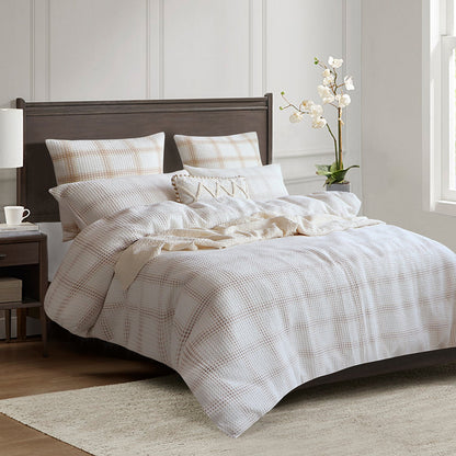 Cohen Waffle Quilt Cover Set Nude-1