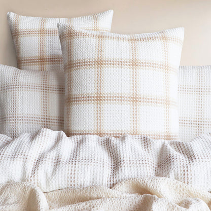 Cohen Waffle Quilt Cover Set Nude-2