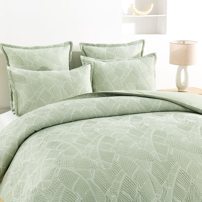  Jacquard Quilt Cover Set Woods Sage-1