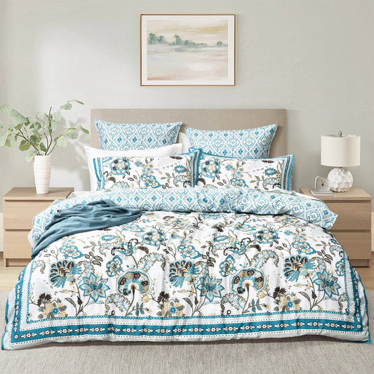 Anaya Quilt Cover Set 300 Thread Count Cotton Reversible-0