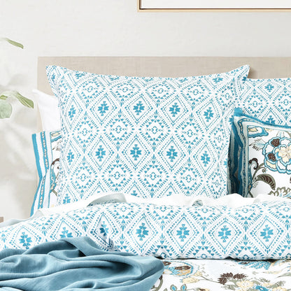 Anaya Quilt Cover Set 300 Thread Count Cotton Reversible-3
