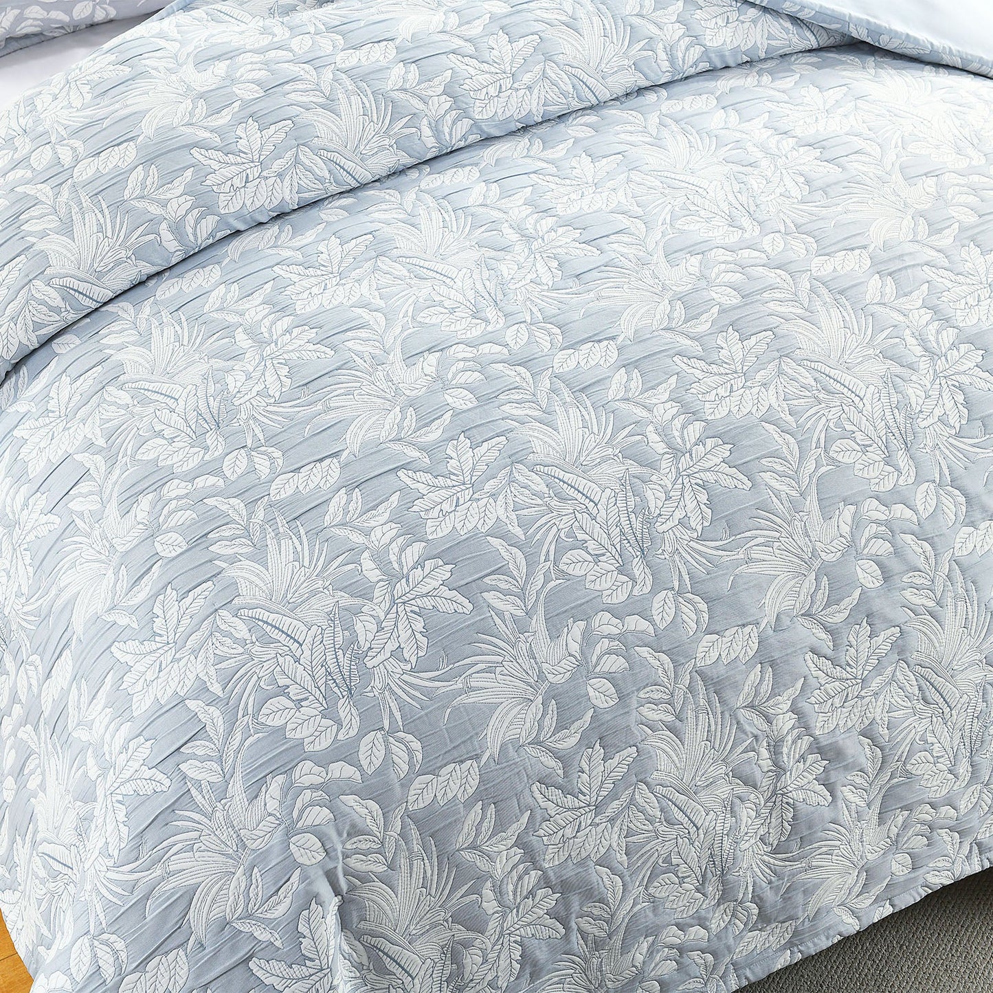 Westley Quilt Cover Set Jacquard Aqua-2