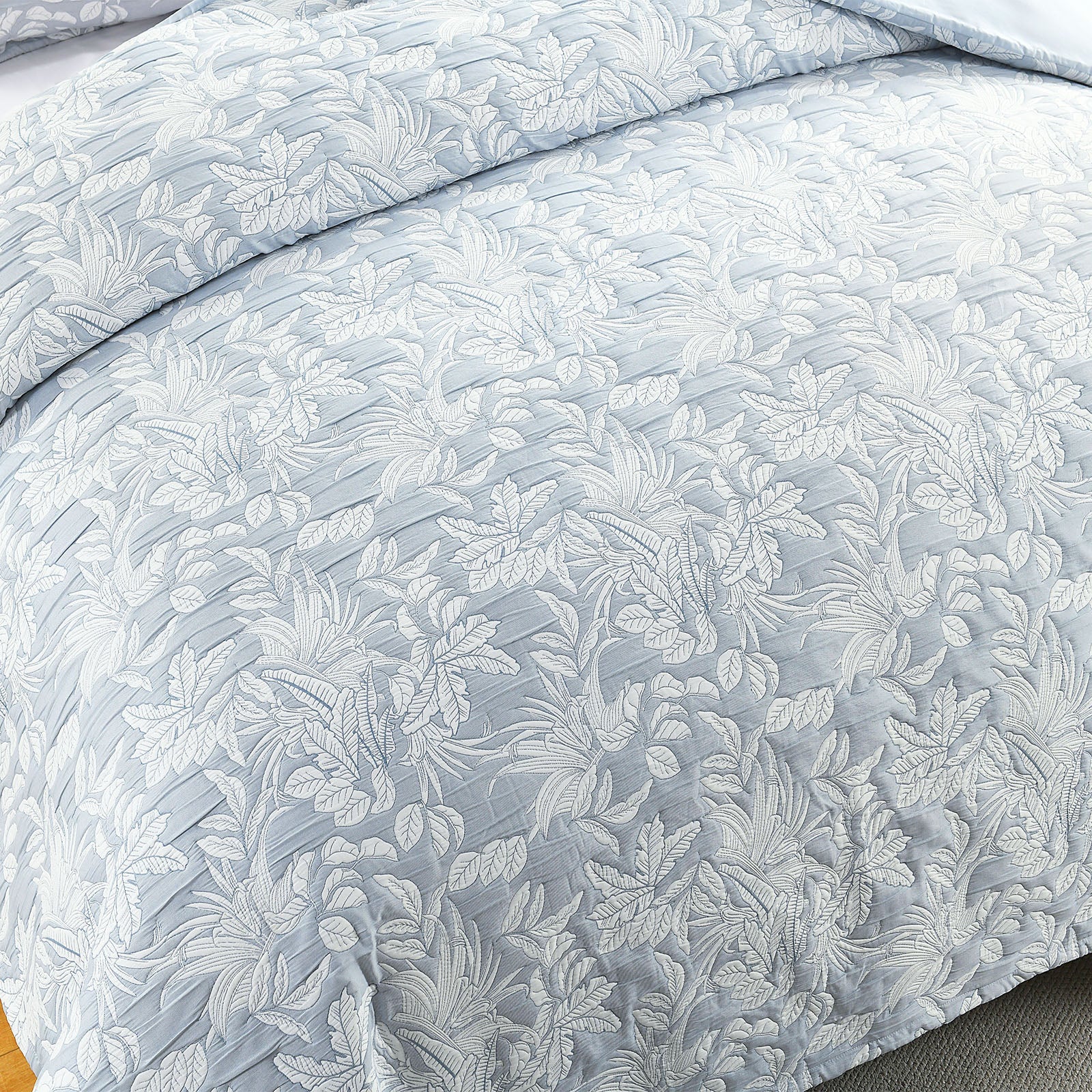 Westley Quilt Cover Set Jacquard Aqua-2