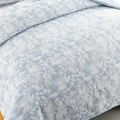 Westley Quilt Cover Set Jacquard Aqua-2