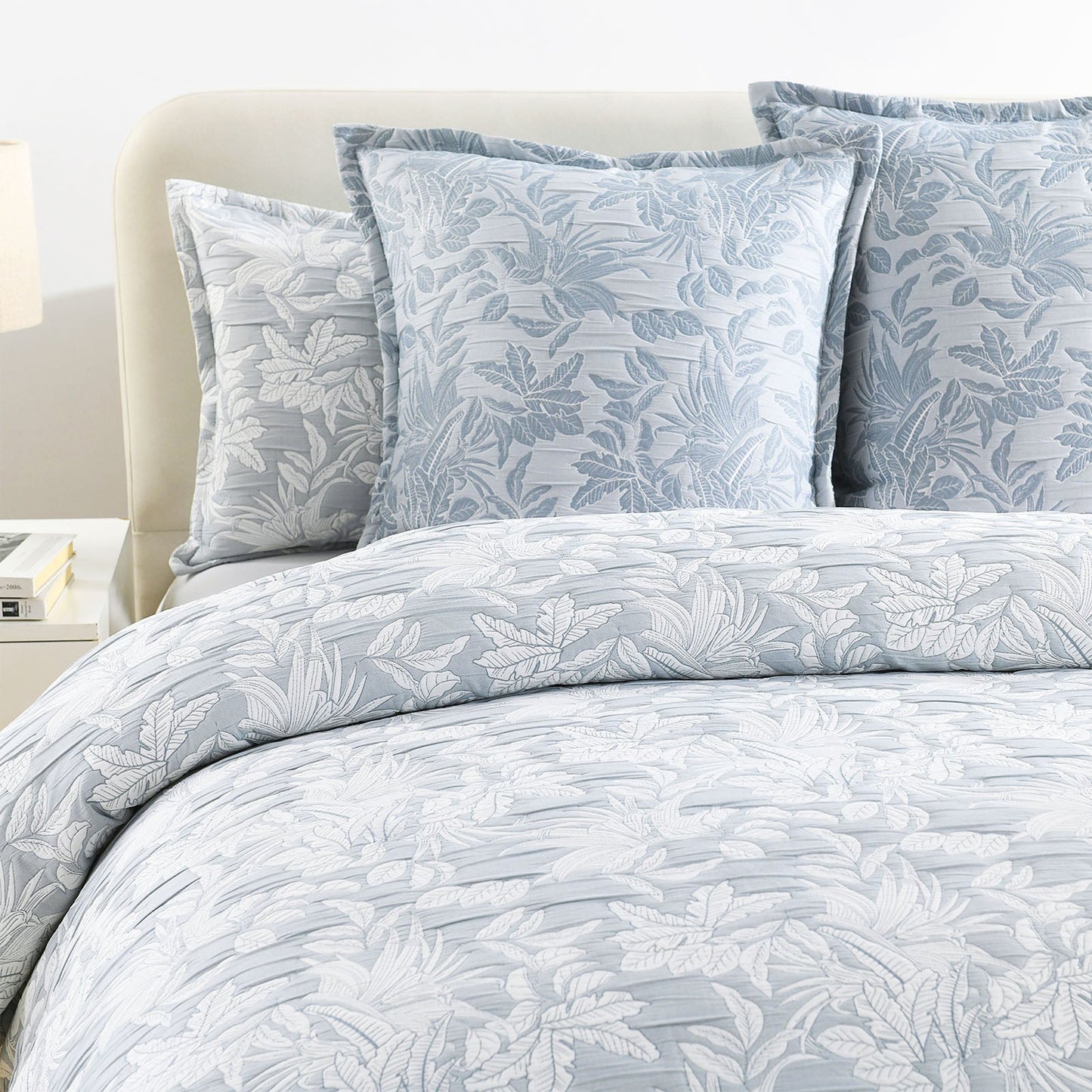 Westley Quilt Cover Set Jacquard Aqua-3