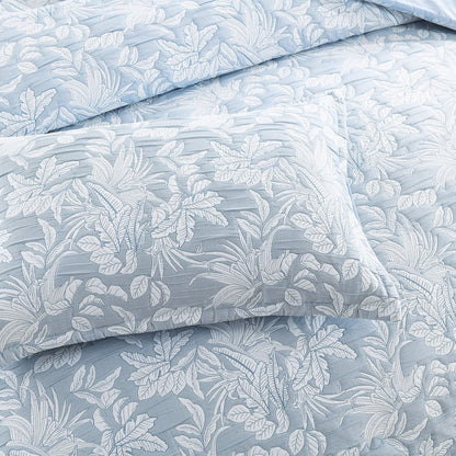 Westley Quilt Cover Set Jacquard Aqua-4