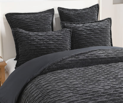 Charlotte Quilt Cover Set Jacquard Onyx-1