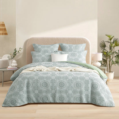 Rizz Quilt Cover Set Sage-0
