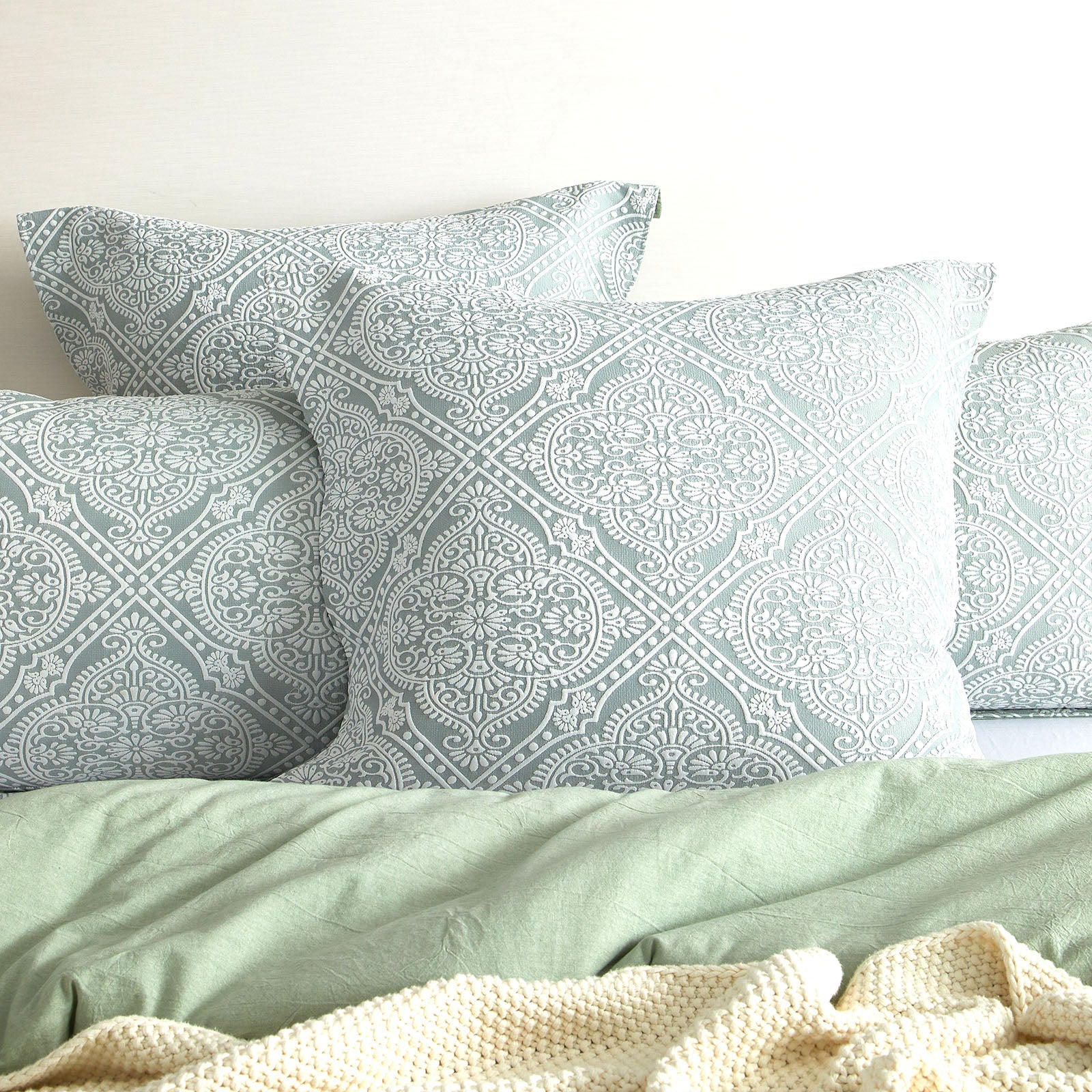 Mayfair Quilt Cover Set Sage-3