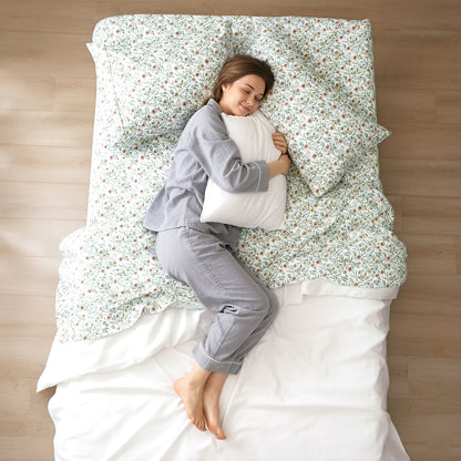 Cotton Printed Sheet Set Red Gum