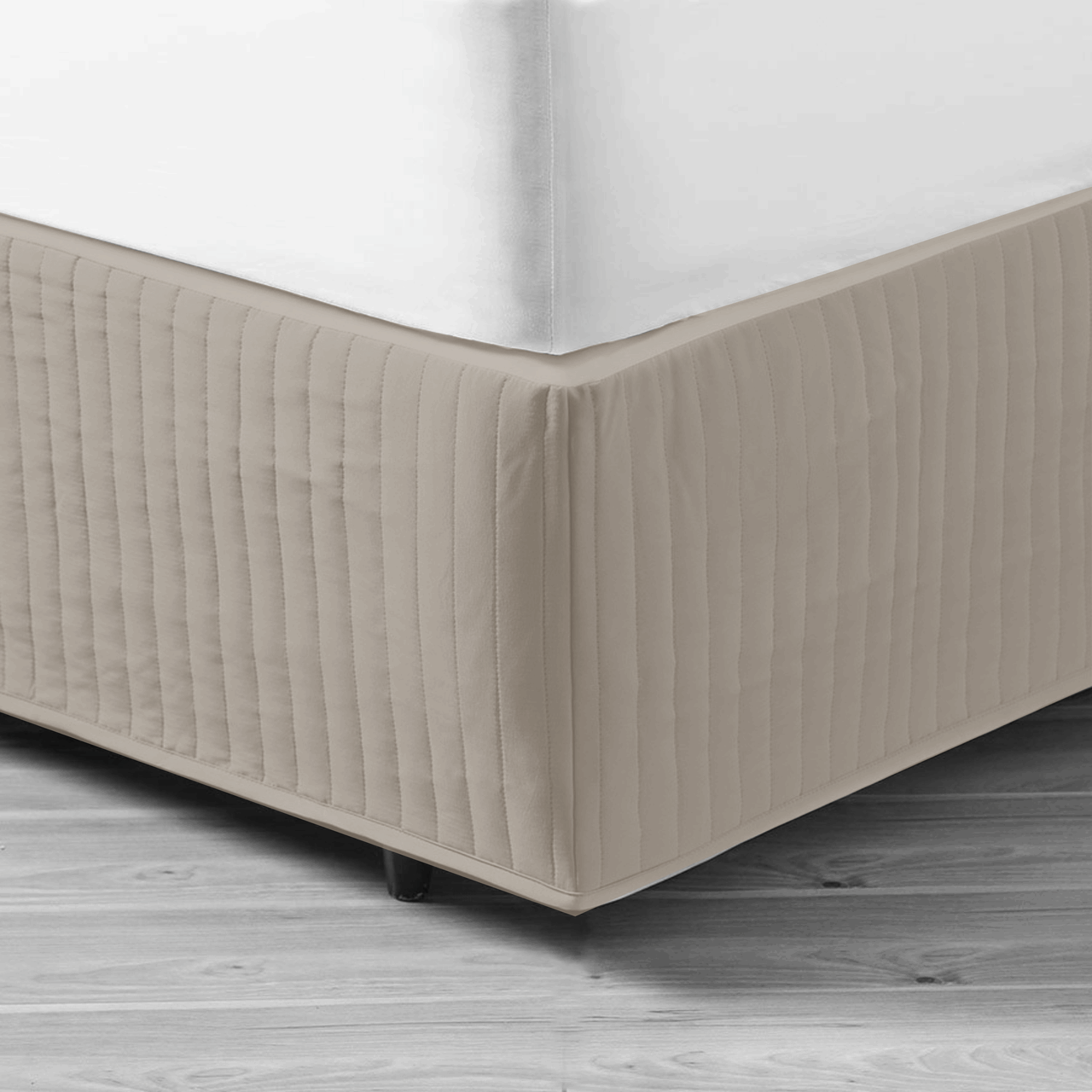 In 2 Linen King Single Bed Quilted Valance