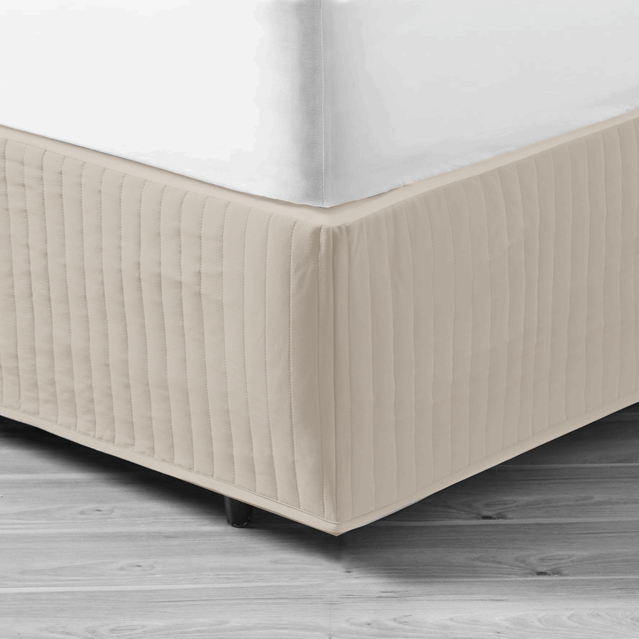 In 2 Linen King Single Bed Quilted Valance