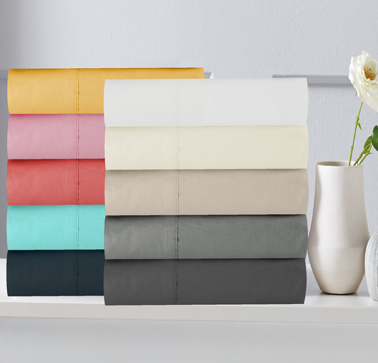 In2Linen / Harper Home Mega King Bed Fitted Sheet 300 TC Cotton Percale  | Assorted colours