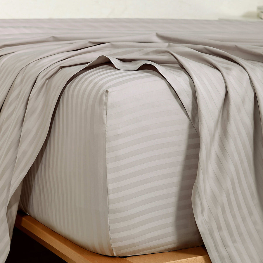 In2Linen Marseille Self Stripe Sheet Set