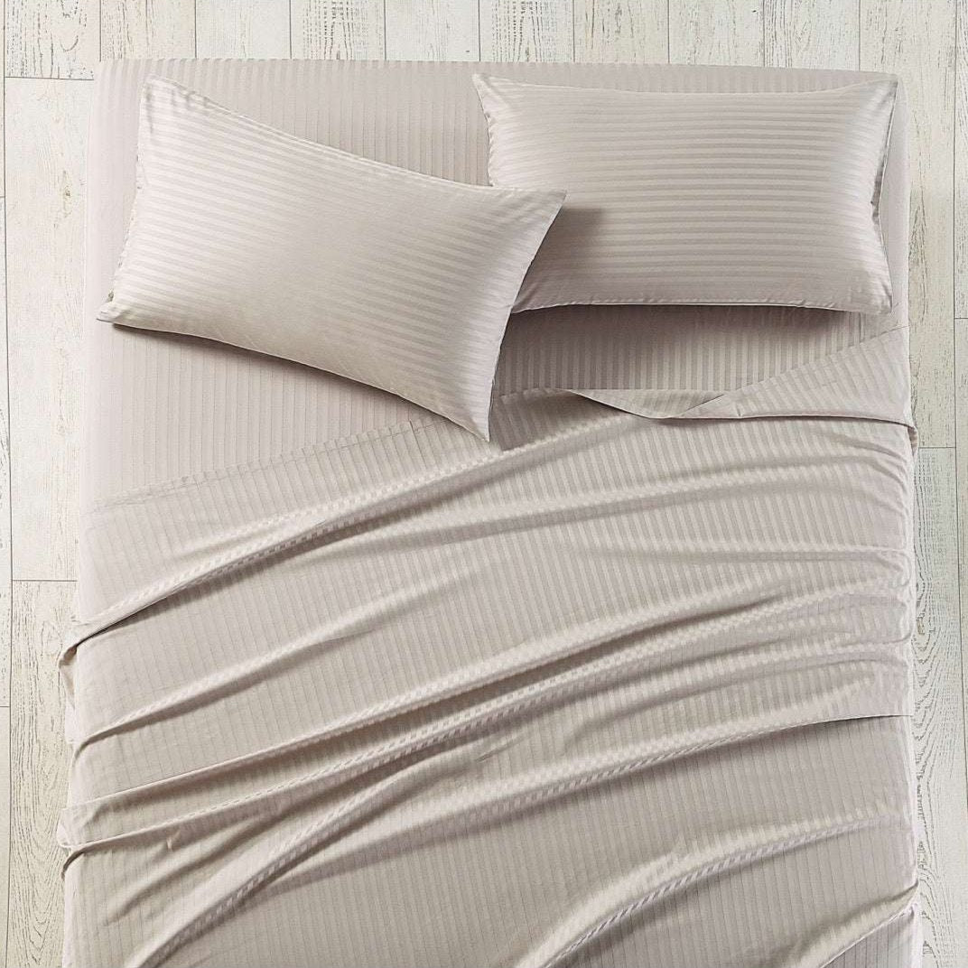 In2Linen Marseille Self Stripe Sheet Set